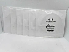 6 pack of GHS 14ga plain guitar strings .014" for acoustic or electric guitar