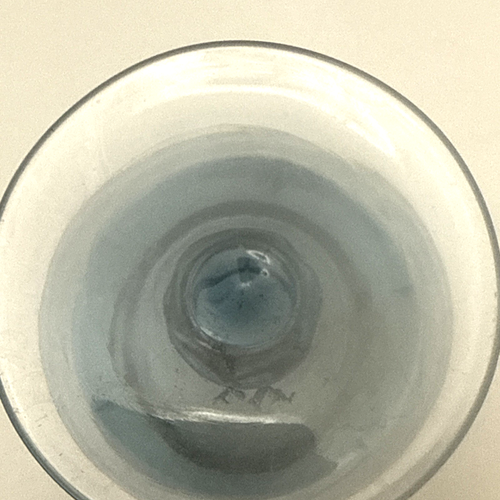 Copa de té helado/agua Jamestown vintage Fostoria Jamestown vidrio azul aguamarina 6" de alto - Imagen 9 de 9