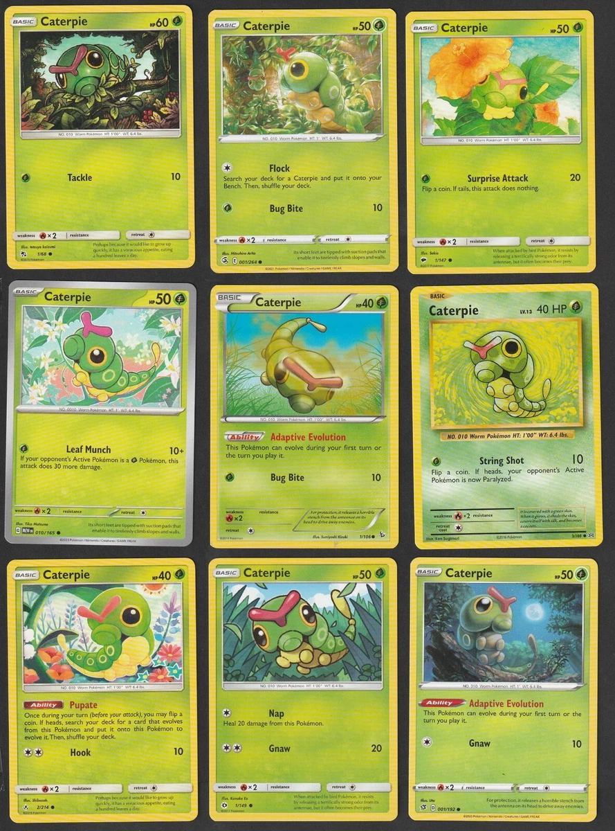 app scan pokemon cards Pokémon Card Caterpie #10 TV Animation Blue Logo 1st Print ENG L011485 –  AGS Collectibles main image 0
