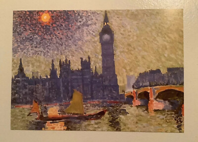 1 Kunst Postkarte, Big Ben in London, A. Derain, England, Neu