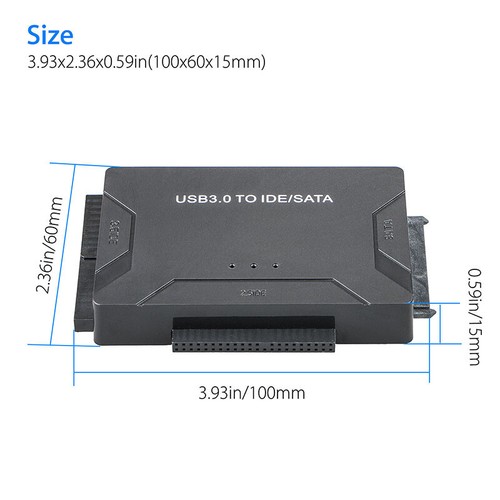 Kit Adattatore Disco Rigido Esterno Convertitore USB 3.0 a IDE&SATA Cavo 2.5"/3.5" UK - Foto 8 di 42