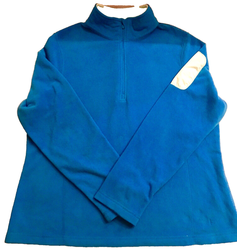 Danskin Now Jacket Womens 2X Fleece Qtr Zip Up Running Jacket Blue Isle 18W 20W - Picture 3 of 12