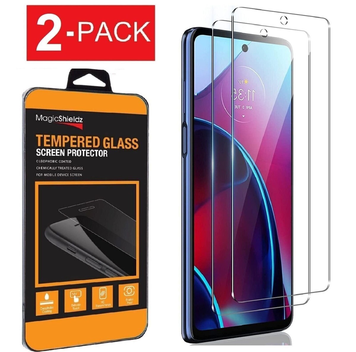 2 For Motorola Moto G Stylus 5G/G 5G/Power 2022 Tempered Glass 