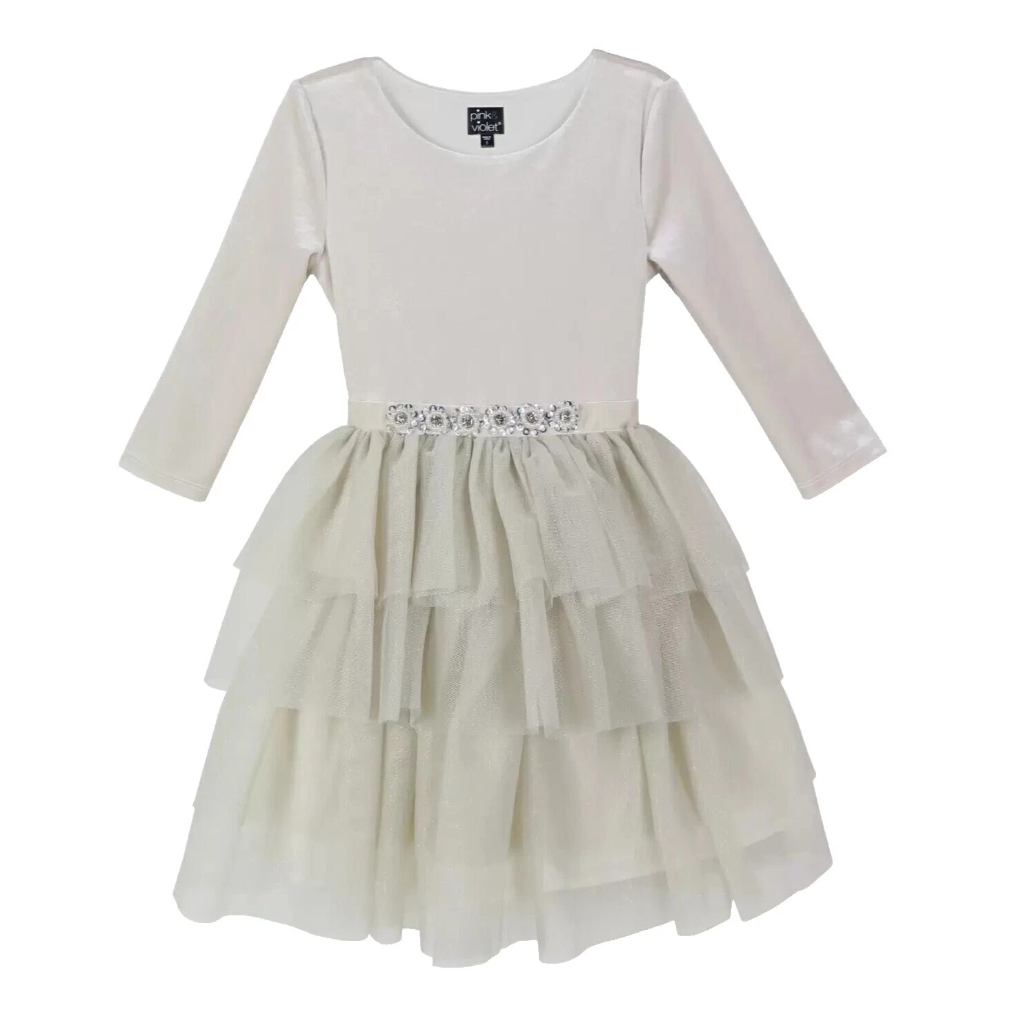 Vestidos blancos PINK Violeta para Niñas