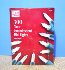 Home Accents Holiday 68ft, 300 Clear Incandescent Mini String Lights Christmas