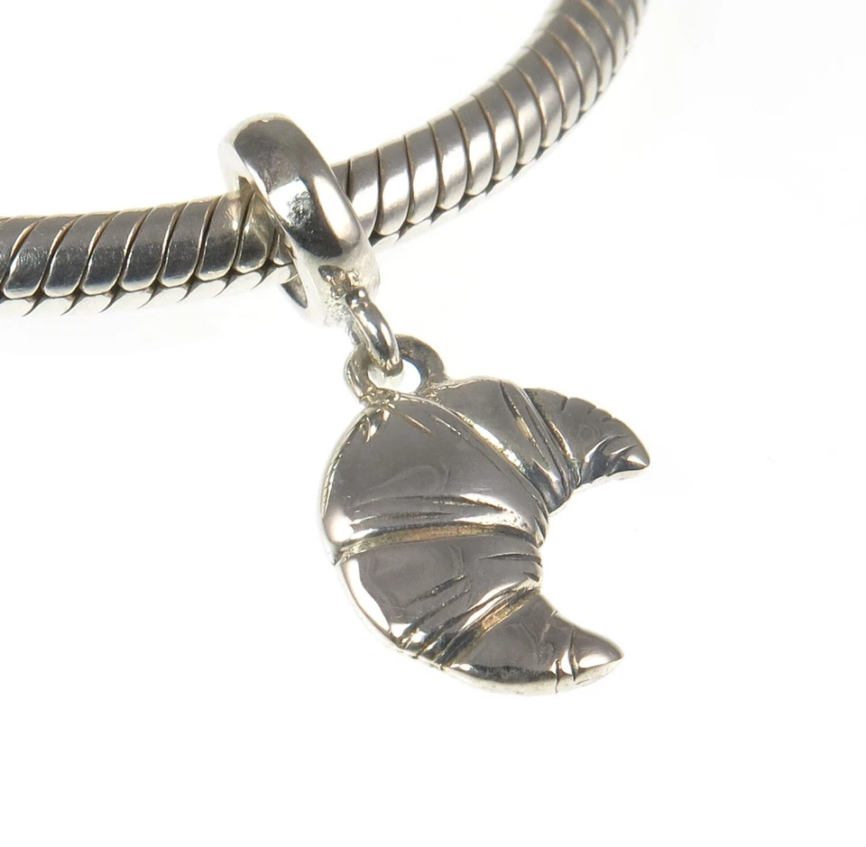 Chamilia 925 silver FRENCH CROISSANT charm bead, France, baking - Image 3 of 4