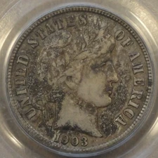 1903-S Barber Dime 10c PCGS Certified XF40