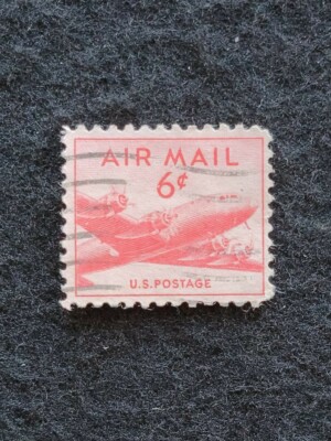 RARE 1940S RED 6 CENT AIRMAIL U.S. POSTAL STAMP | eBay display picture 1