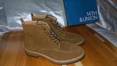 14Th Union Mens Tobacco Brown Suede Leather Dress Ankle Lace  display picture 3