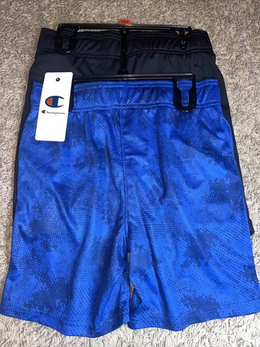 New Boy's Champion Shorts 2 Pack Black Blue Medium 10 - 12 - Picture 9 of 11