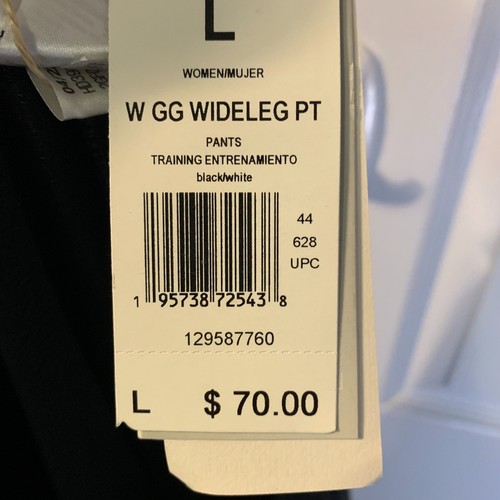 Adidas Women's Aeroready Wide Leg High Rise Pants Size L NEW Black Athleisure - Picture 8 of 14