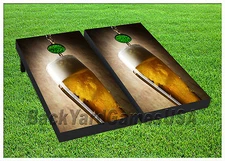 VINYL WRAPS Cornhole Boards DECALS Cold Beer Fans Bag Toss Game Stickers 328