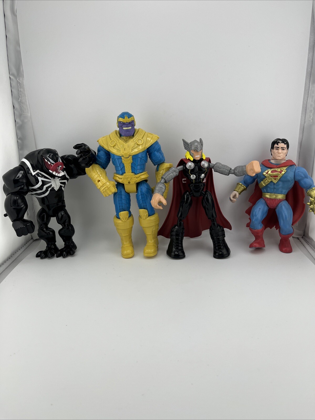 Lot of 4  DC Comics / Marvel Superhero/ Villain Action Figures