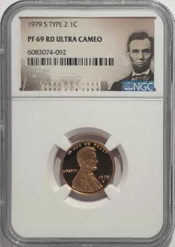 1979 S TYPE 2 GEM PROOF LINCOLN PENNY NGC PF69 RD ULTRA CAMEO RED 1c CENT TOPPOP
