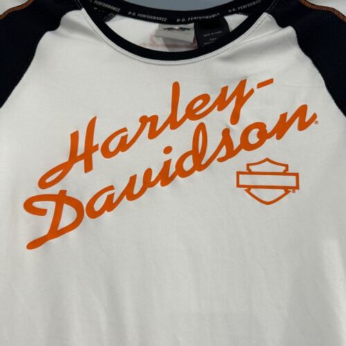 Harley-Davidson Damen H-D Performance weiß & schwarz Raglan T-Shirt - Größe S - Bild 2 von 9
