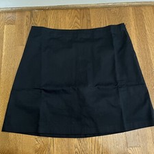 LANDS END Womens Black Work Job Uniform Skirt 16 NEW