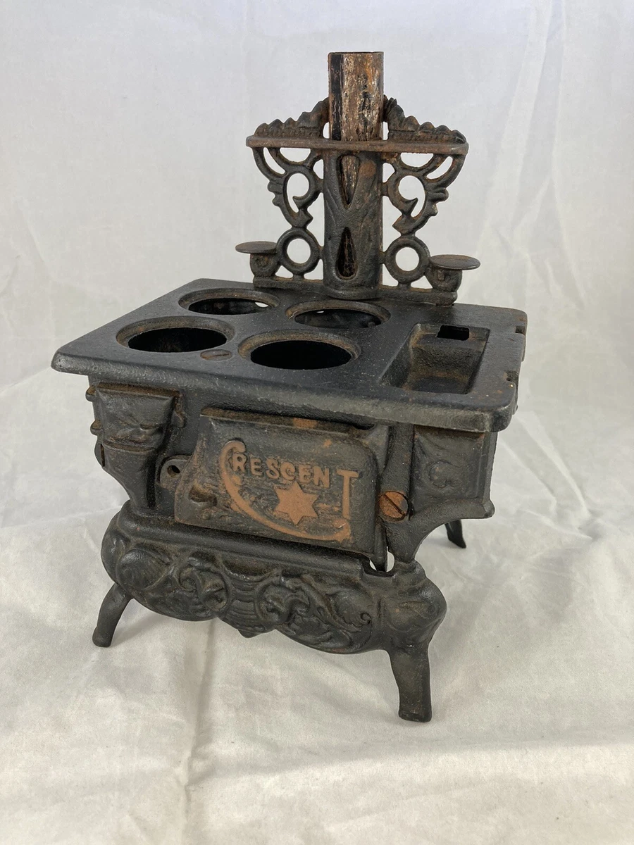 ANTIQUE Vintage CRESCENT Cast Iron Salesman sample toy stove for parts  u0026#034;as isu0026#034; | eBay