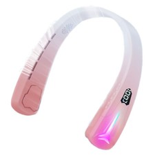 Ventilador de cuello portátil con altavoz Bluetooth enfriador portátil recargable para exteriores