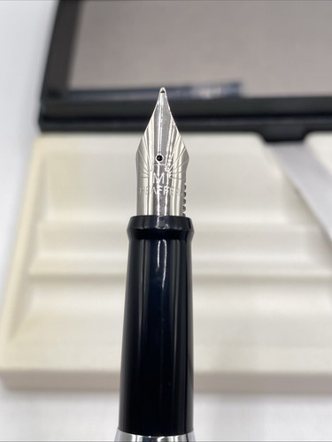 Sheaffer Sagaris Fountain Pen Chrome N0947250 Black Ink NEW - Picture 5 of 6