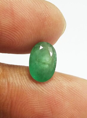 1,80 ct natürlicher Smaragd AAA grüner ovaler Schliff Sambia echter Smaragd l...