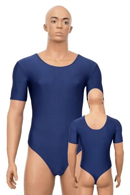 Herren Stringbody kurze Ärmel Rundhals stretch shiny elastisch glänzend - Bild 1 von 4