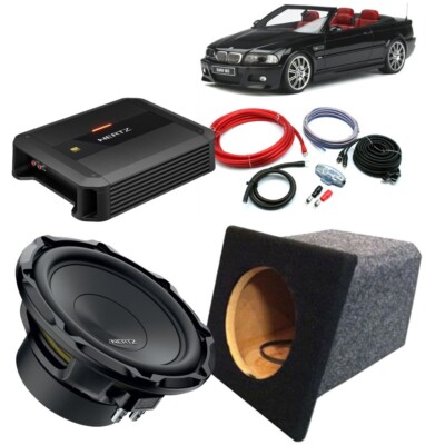 BMW E36 E46 Cabrio Custom Armlehne Bassbox + Hertz 8'' Subwoofer & Verstärker Angebot