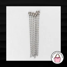 (5) 4" NICKEL BALL CHAIN & CONNECTORS 3.2mm GREAT FOR COACH FOB BAG KEYCHAIN TAG