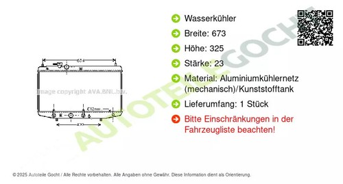 Refrigerador refrigeración del motor enfriador de agua para Daihatsu Applause I A101 1989 - 1997 - Imagen 2 de 6
