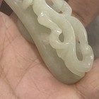 NICE CHINESE CARVED WHITE JADE BELT BUCKLE 3.6 INCHES, 19THC — photo 8