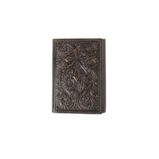 Nocona Trifold Scroll Cross Brown - Accessories Wallet - N5417444
