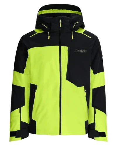 Men's SPYDER Leader Insulated Ski Snow Jacket LIME