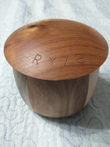 Ryze Pilz Kaffee Holz Vorratsdose Behälter mit Deckel Echtholz
