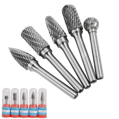 Bestgle 5er Set 6 x 10 mm Schneidkopf Hartmetall Doppelschnitt Rotationsschnitzen