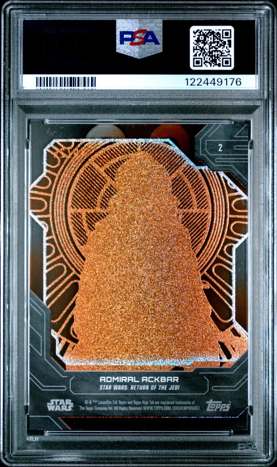 Admiral Ackbar - 2024 Star Wars High Tek Throne Room Orange Magma  PSA 10 #16/25 - Image 2 of 2