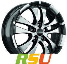 Ronal R59 jetblack-frontkopiert 7.5x17" ET35 LK5 112 ML 76 Alufelgen 17 Zoll