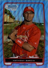 2012 Bowman Chrome Prospects Blue Wave Refractors #BCP158 Anthony Garcia - BB