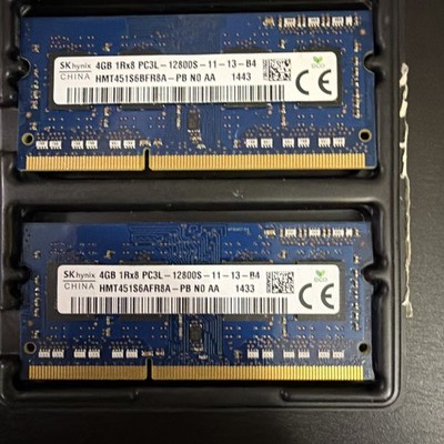 SK Hynix 8GB (2x4GB) 1600MHz 204-pin SODIMM DDR3 RAM Kit (HMT451S6BFR8A-PB)