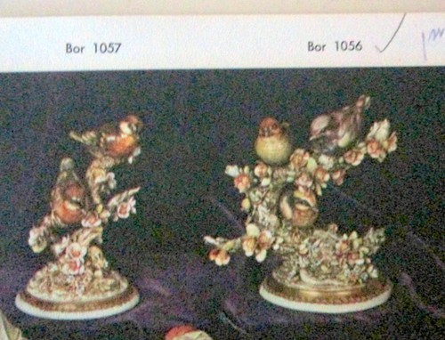 VNTG ANTONIO BORSATO SPARROWS ON BRANCH PORCELAIN CAPODIMONTE SCULPTURE~EX COND - Picture 17 of 24