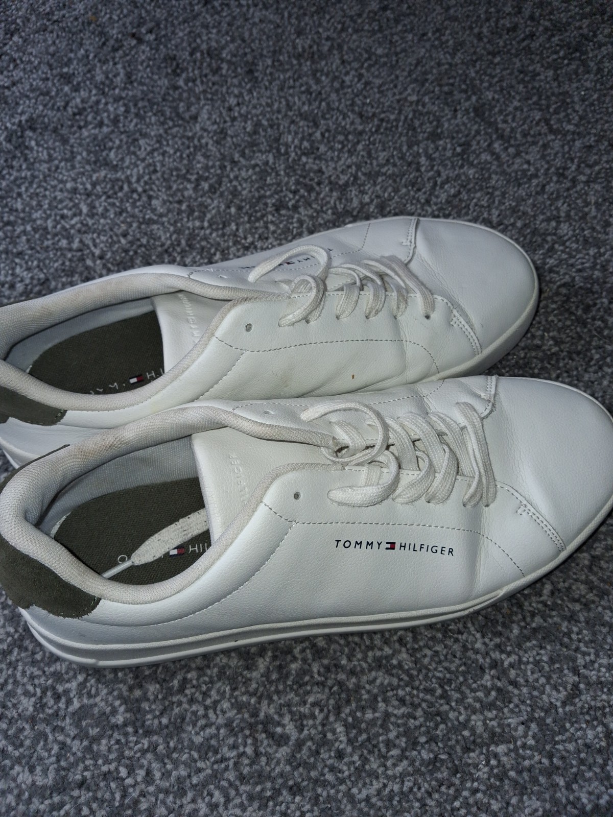 Tommy Hilfiger Men's White Leather Court Essential Sneakers image 5