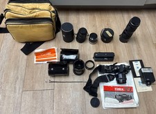   Massive Vintage Konica Autoreflex T4 Camera Collection   Estate Find     