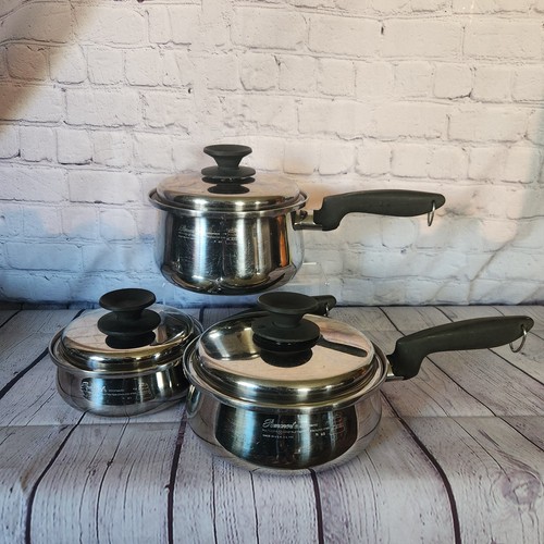Permanent MC-2000 5-Ply Multi-Core Stainless Steel Cookware 6 Piece 1,2,2.5 Qt