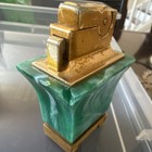 ESIM Lot of 3 Vintage Lighters: Silver/Black, Green/Gold Table, Silver Tone — photo 7