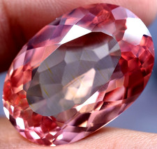 Natural 35.16 Ct Padparadscha Sapphire GGL Certified Sparkling Loose Gemstone