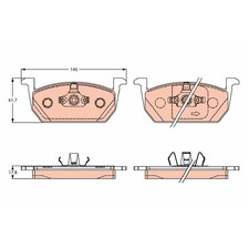 Satz Bremsbeläge Bremsklötze vorne für VW Taigo CS1 | 24404465