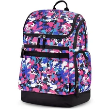 Choco Mocha Swim Backpack Kids Boys Girls 35L Wet Dry Compartments Teen Swim Bag