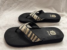Flip flops black animal stripes flip flops 9 With Sequins