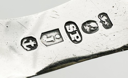 CUCHARA CADDY CORTE BRILLANTE PLATA ESTERLINA GEORGE III Birmingham 1807 S Pemberton - Imagen 5 de 8