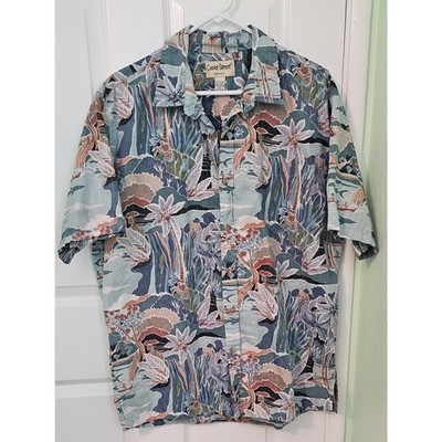 Cooke Street Honolulu Hawaiian Tropical Shirt Reverse Print XL Vacation Beach