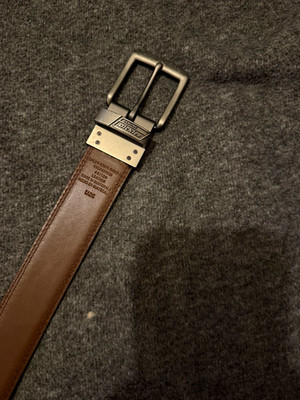Dickies Men's Brown Solid Belt Size 46 Regular 1.5in Width Buckle Accent