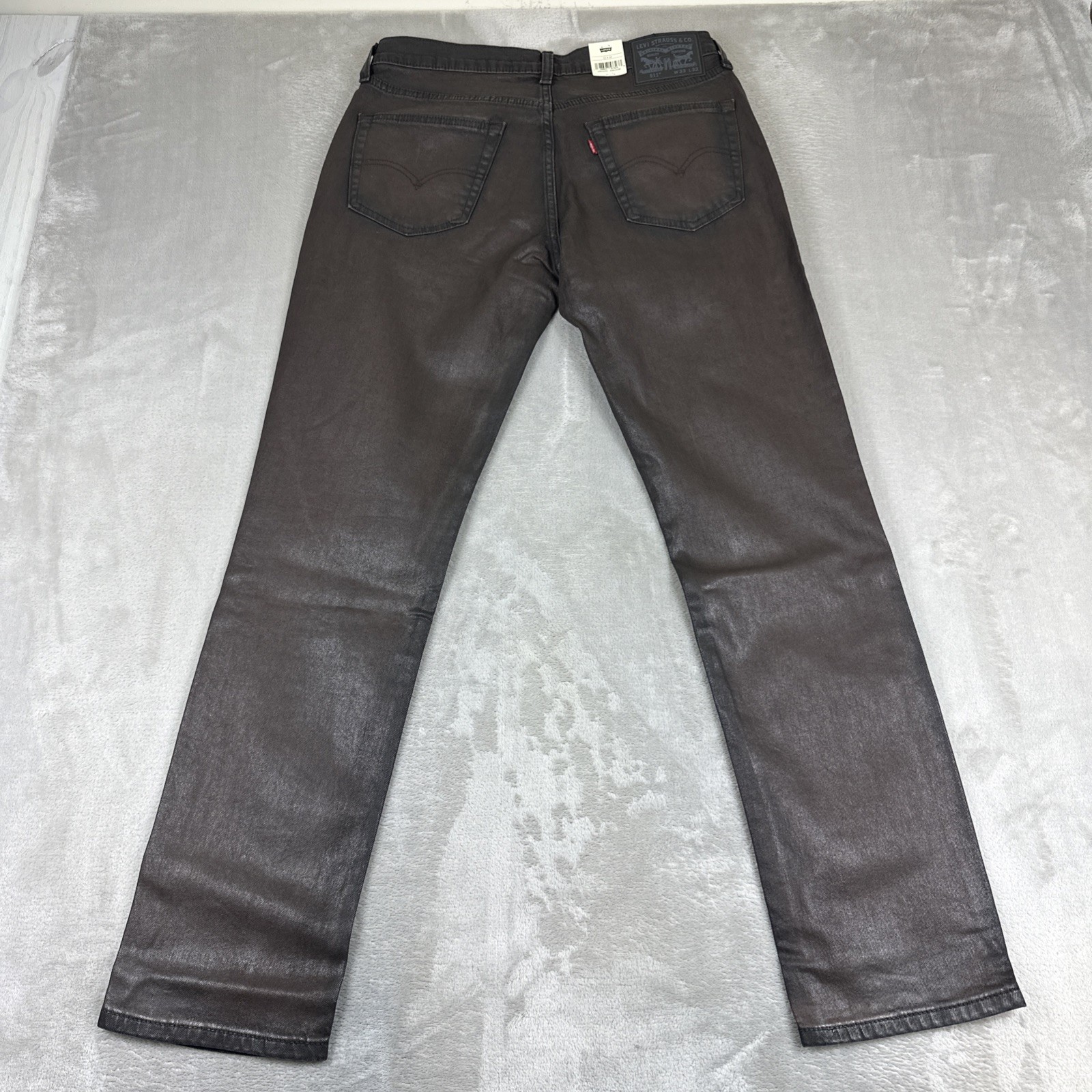 Levi's 511 Slim Jeans Men's Size 33x32 Brown Coated Demin Stretch thumbnail 9